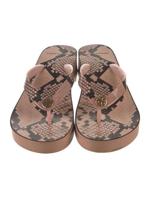 Tory Burch Rubber Animal Print Flip Flops