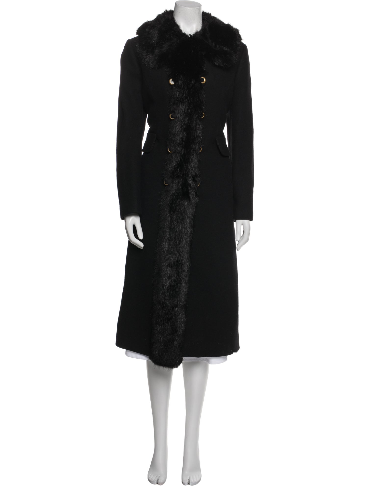 Tory Burch Celeste Wool Faux Fur Coat