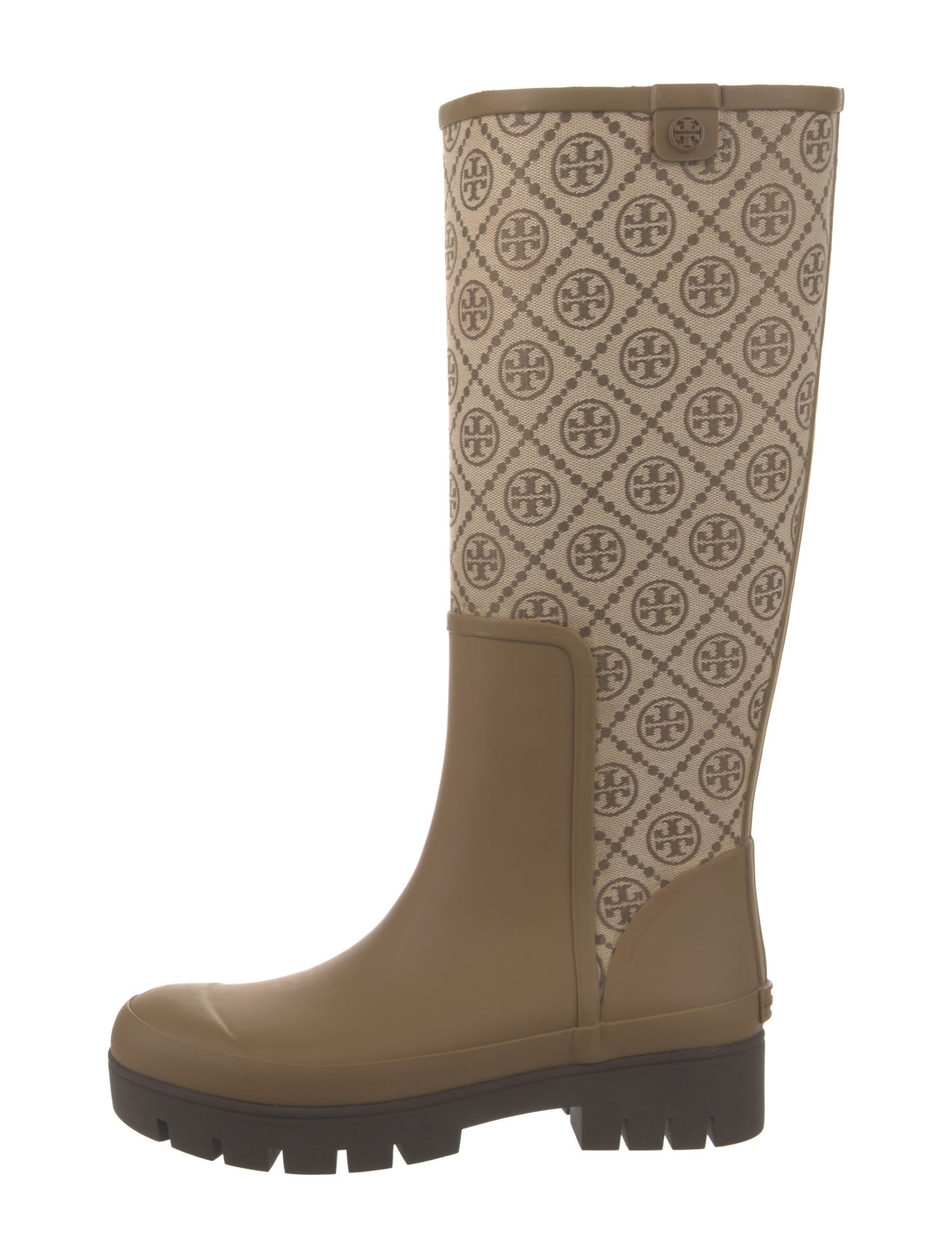 Tory Burch Canvas Printed Rain Boots