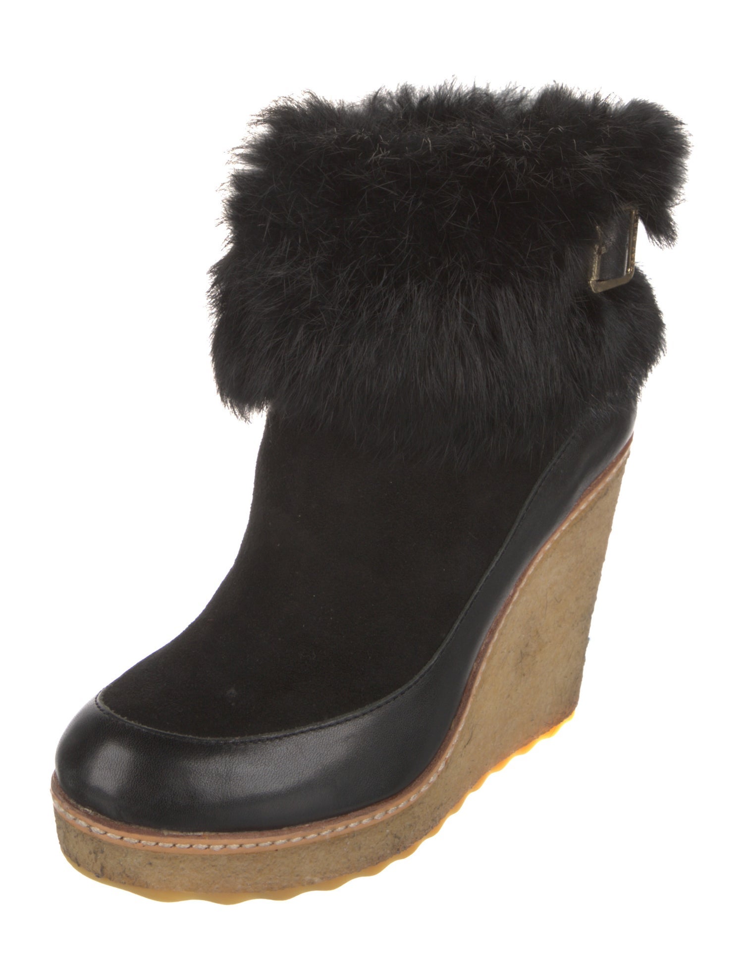 Tory Burch Suede Fur Trim Boots