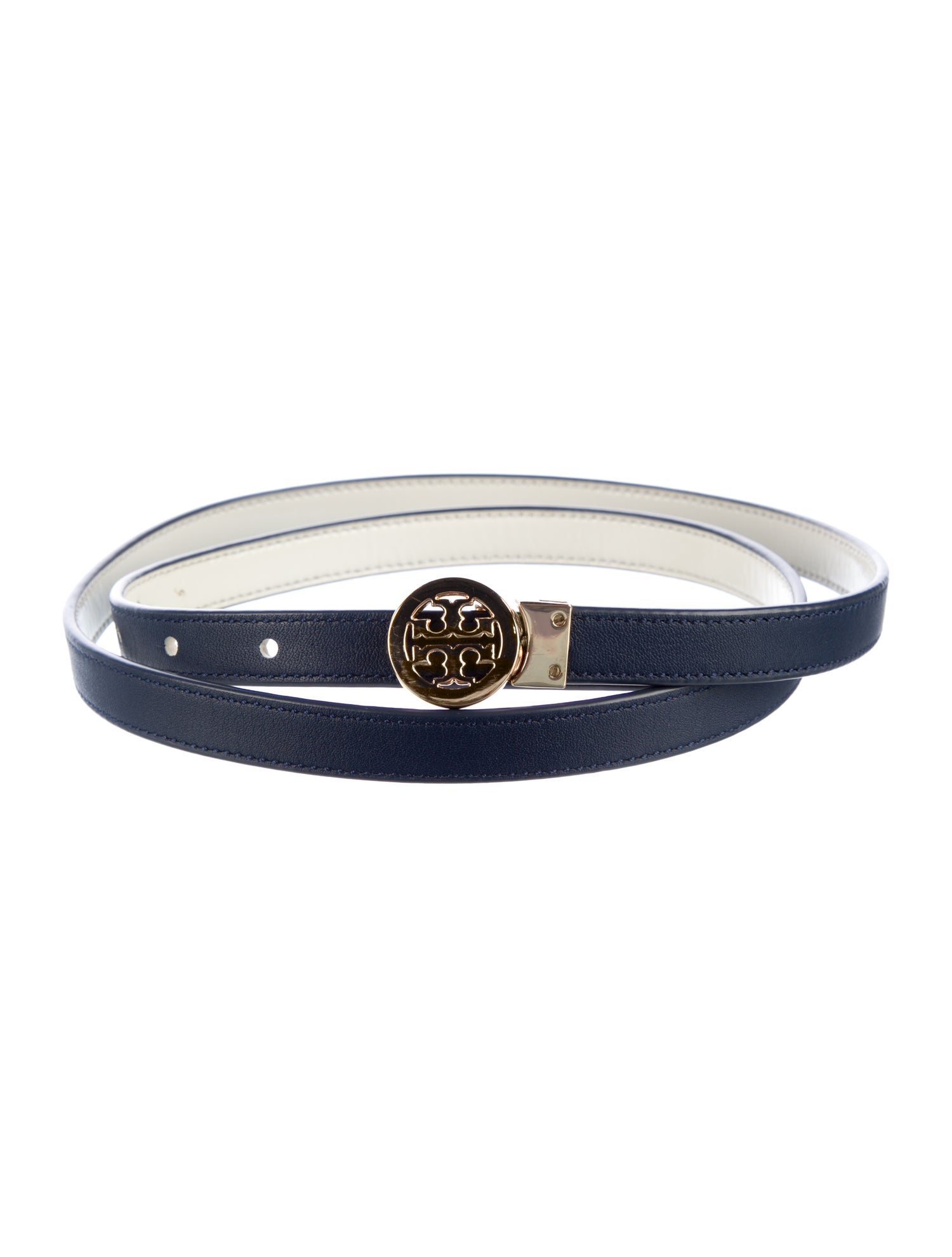 Tory Burch Skinny Patent Leather Belt