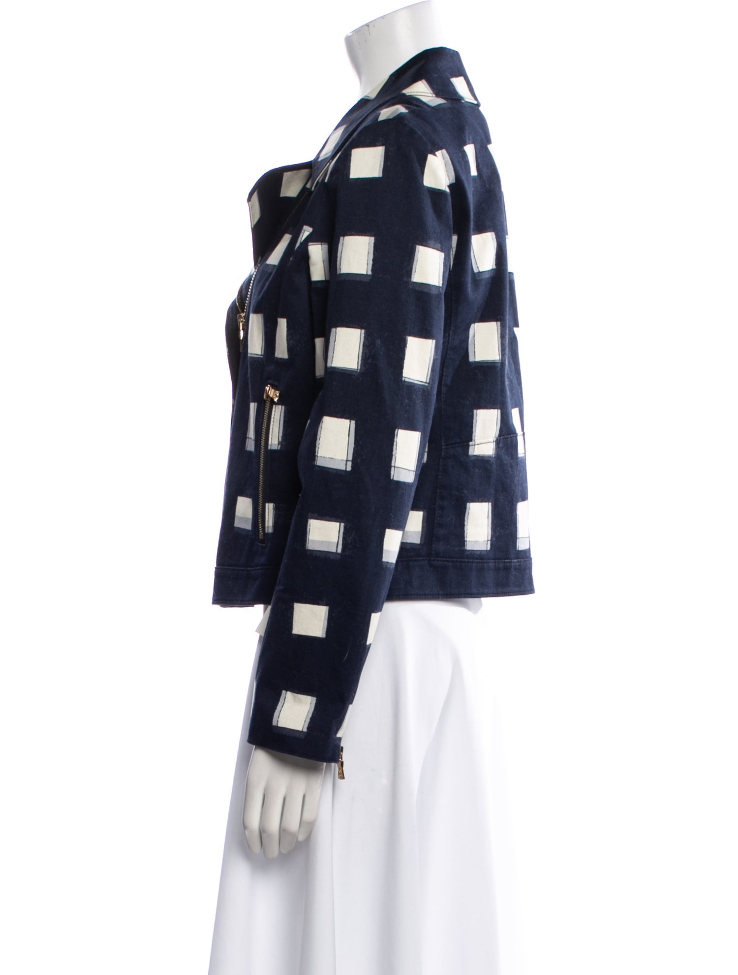 Tory Burch Plaid Print Blazer