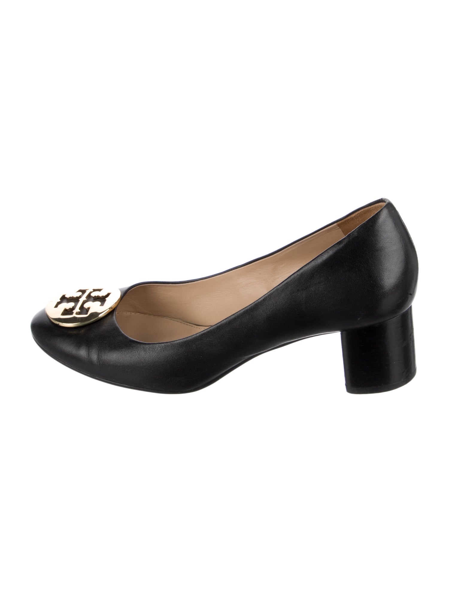Tory Burch Signature Logo Leather Pumps