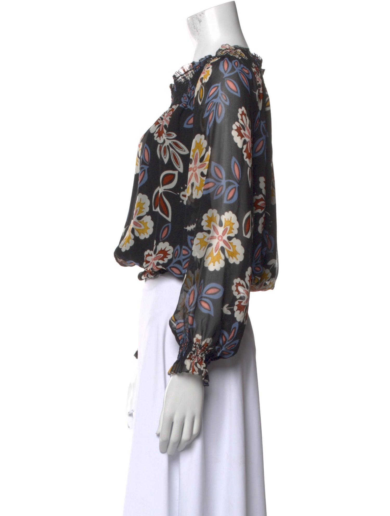 Tory Burch Silk Floral Print Blouse