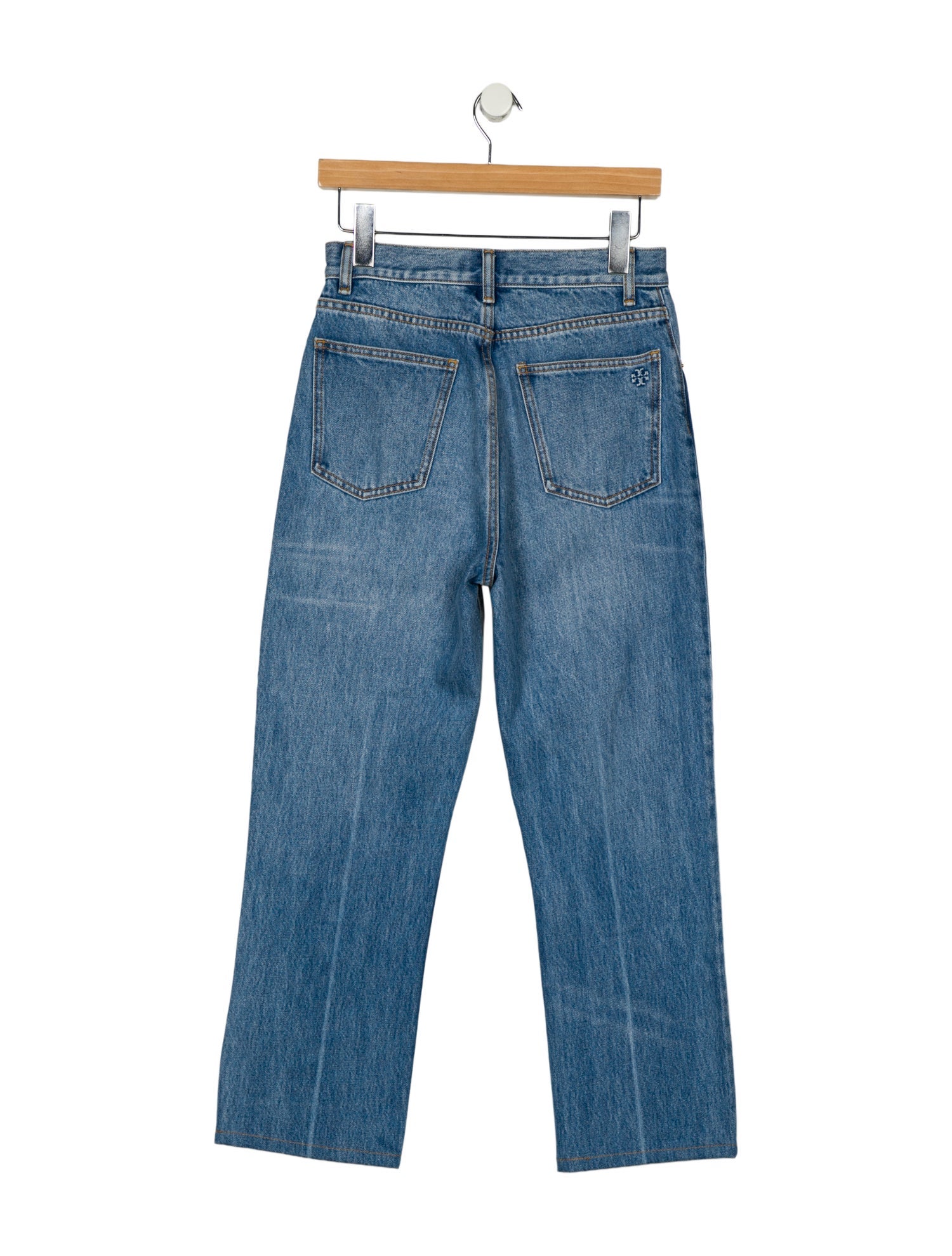 Tory Burch High-Rise Straight Leg Jeans