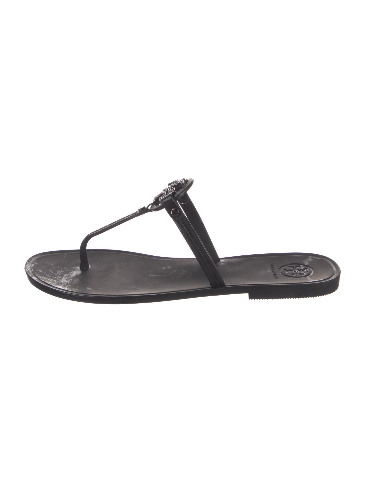 Tory Burch Rubber T-Strap Sandals