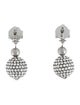 Tory Burch Crystal Logo Pave Drop Earrings