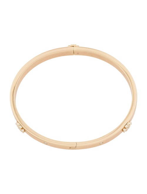 Tory Burch Crystal Hinged Bangle Bracelet