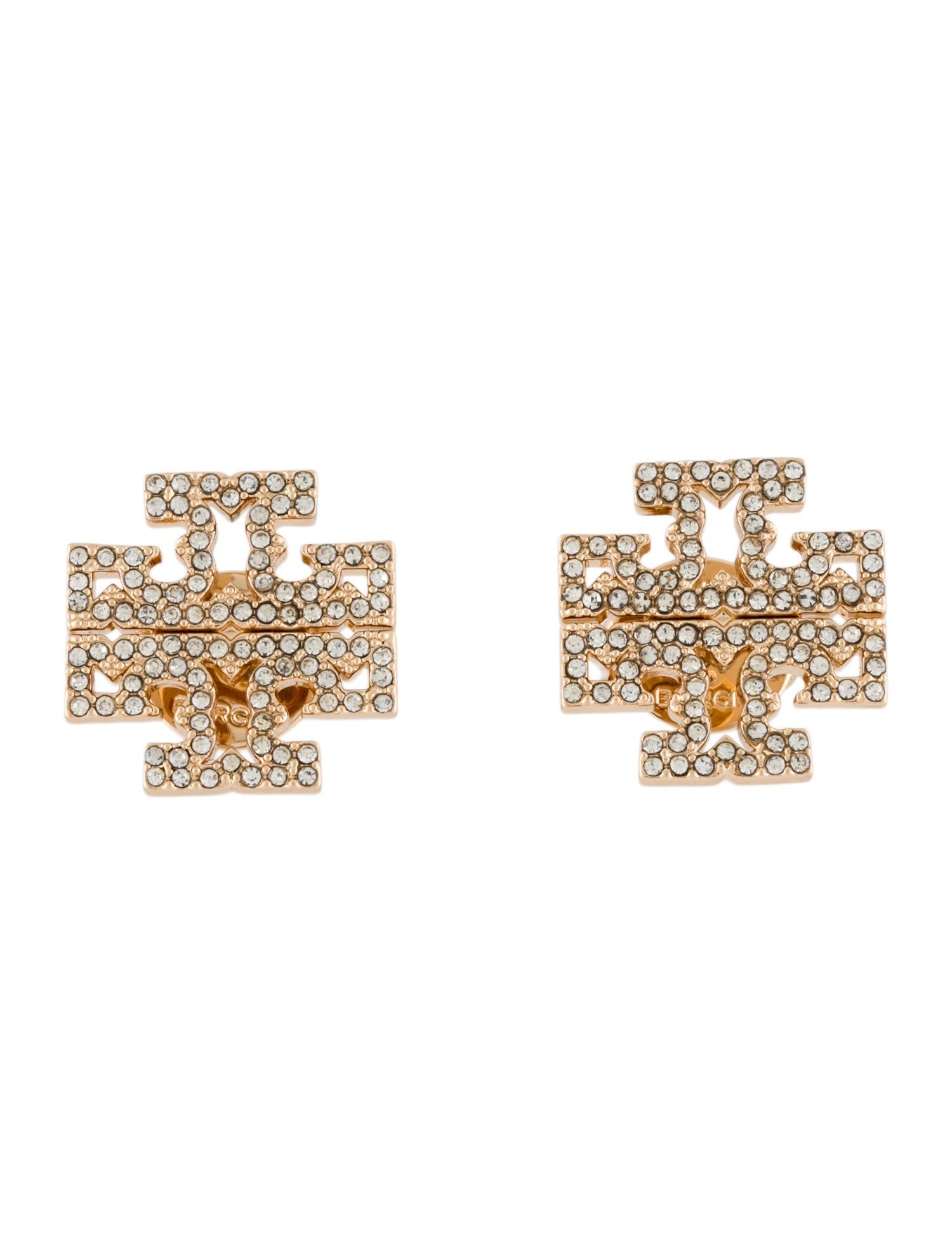 Tory Burch Crystal Pave Britten Stud Earrings w/ Tags