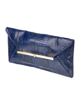 Tory Burch Python Clutch