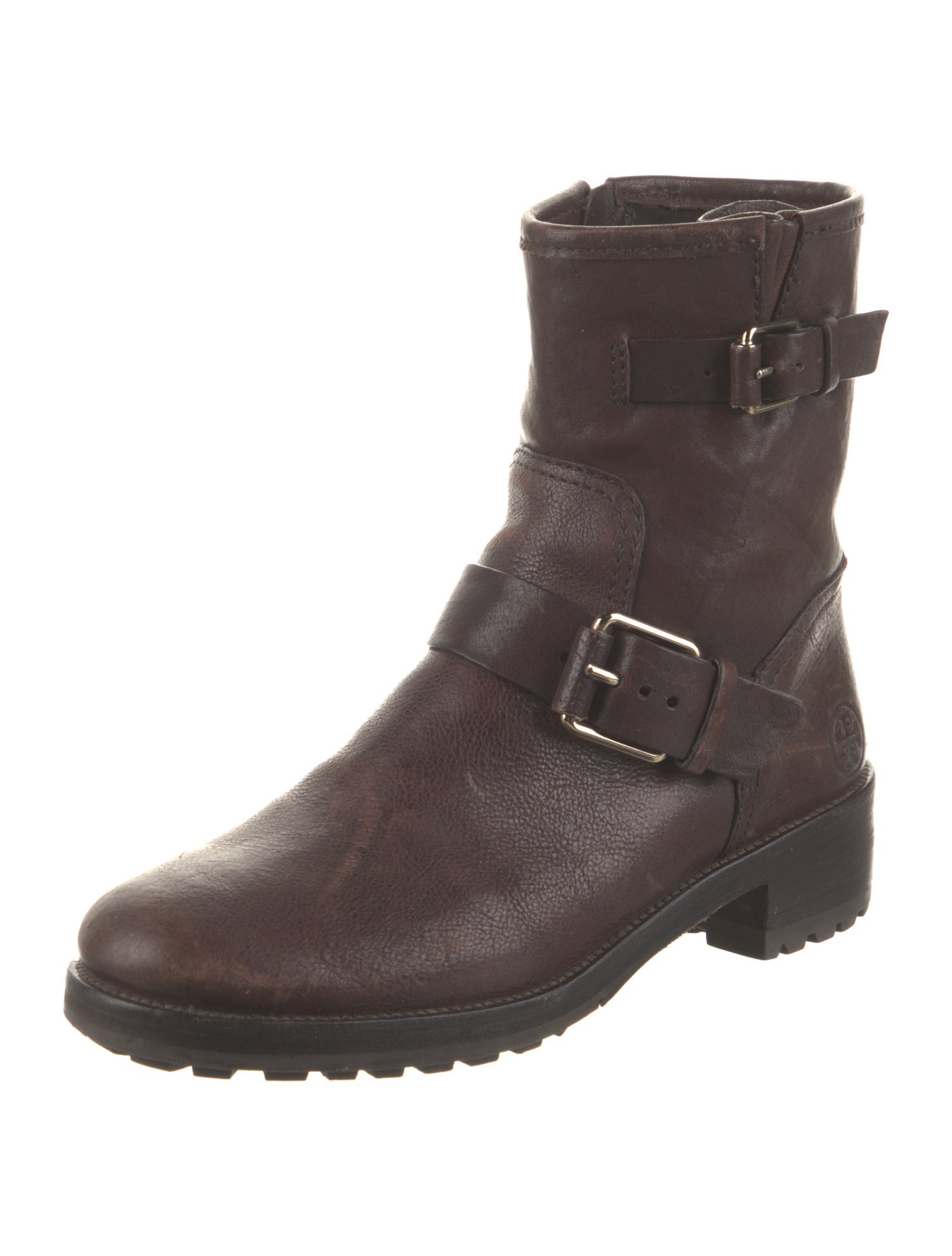 Tory Burch Leather Moto Boots