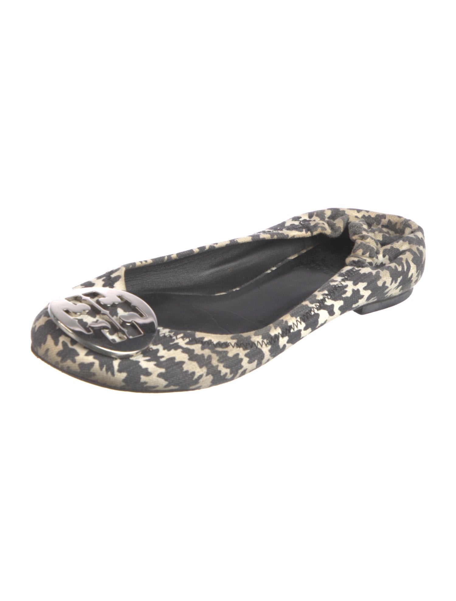 Tory Burch Canvas Animal Print Flats