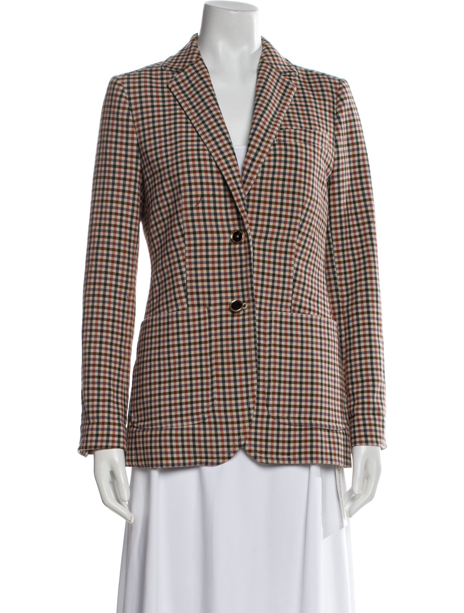 Tory Burch Plaid Print Blazer