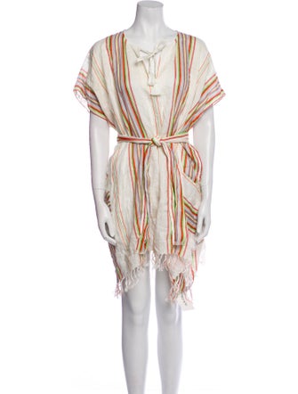 Tory Burch Striped Fringe Trim Accent Cover-Up