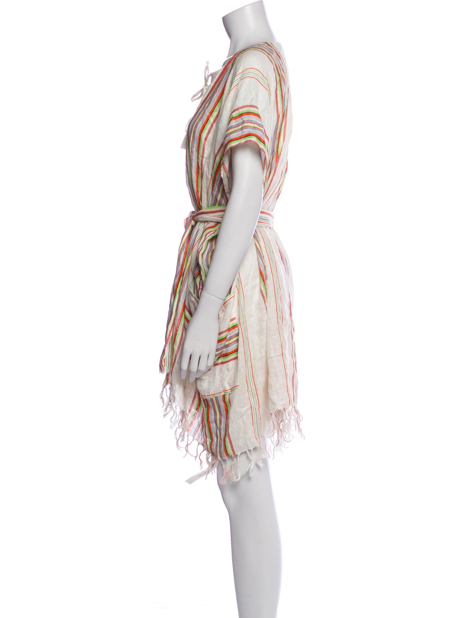 Tory Burch Striped Fringe Trim Accent Cover-Up