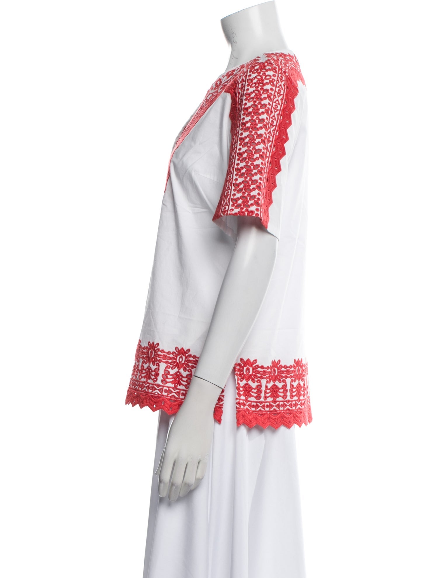 Tory Burch V-Neck Short Sleeve Tunic