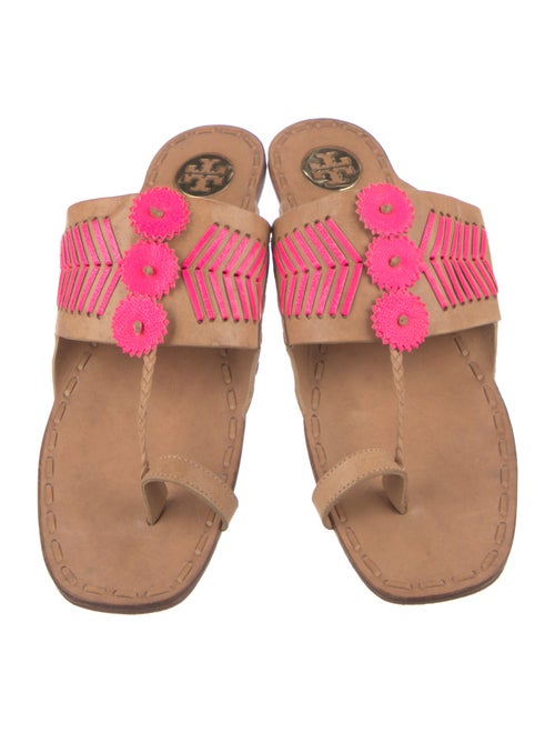 Tory Burch Leather Printed Slides