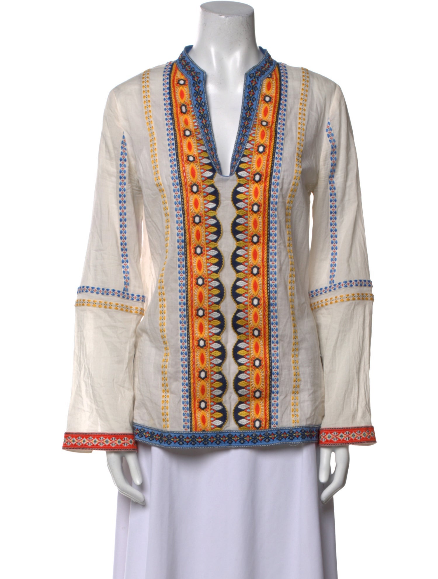 Tory Burch Printed V-Neck Tunic