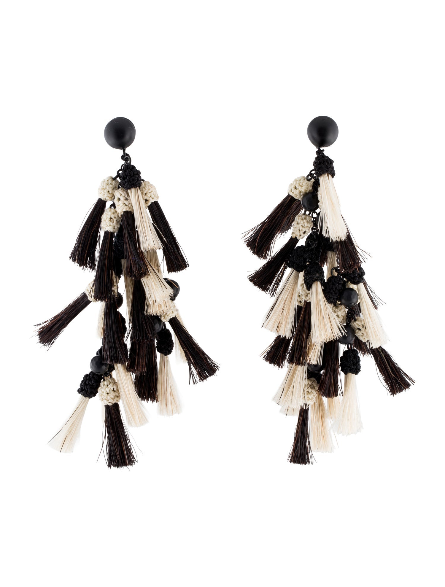 Tory Burch Horsehair Tassel Drop Earrings