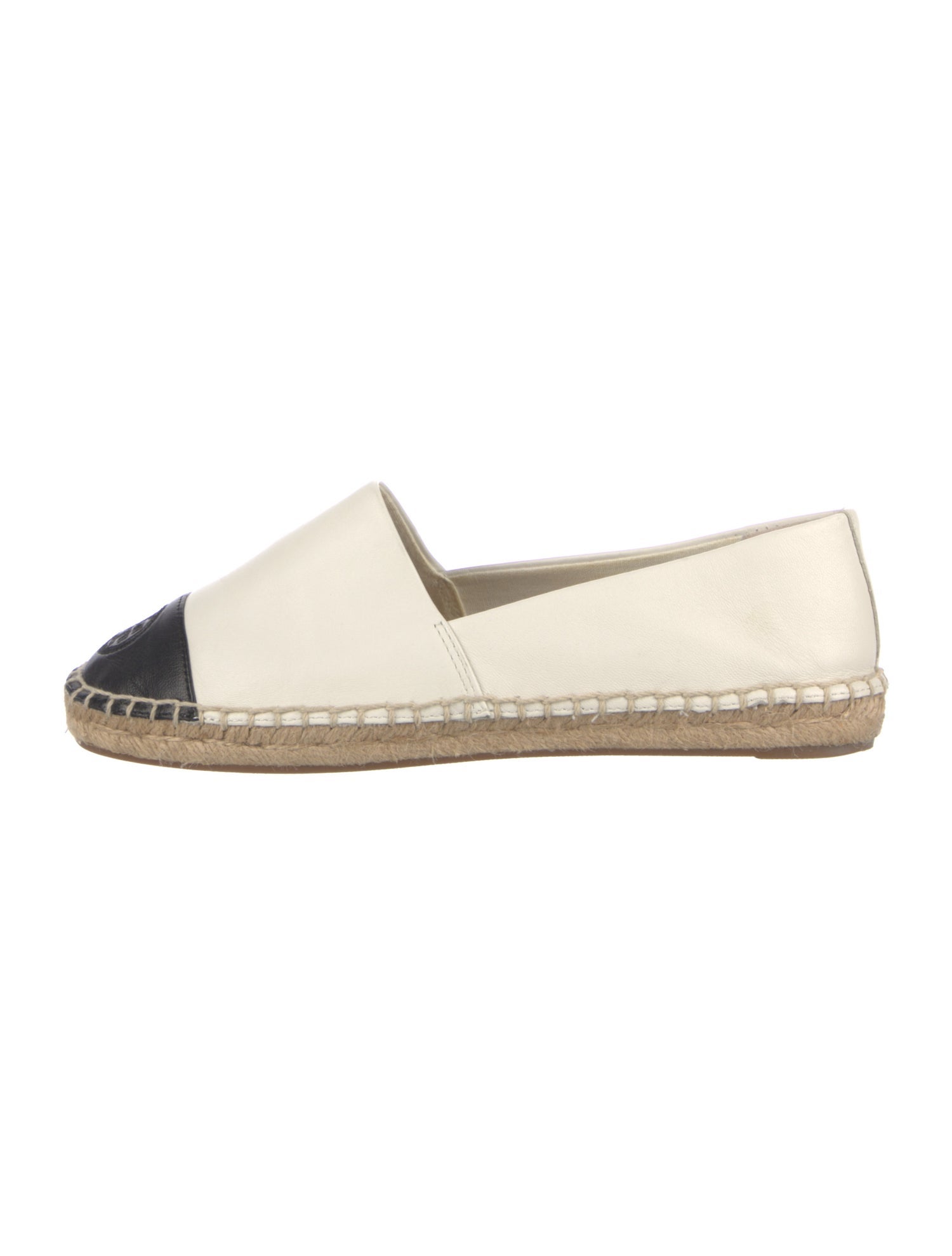 Tory Burch Leather Whipstitch Trim Espadrilles