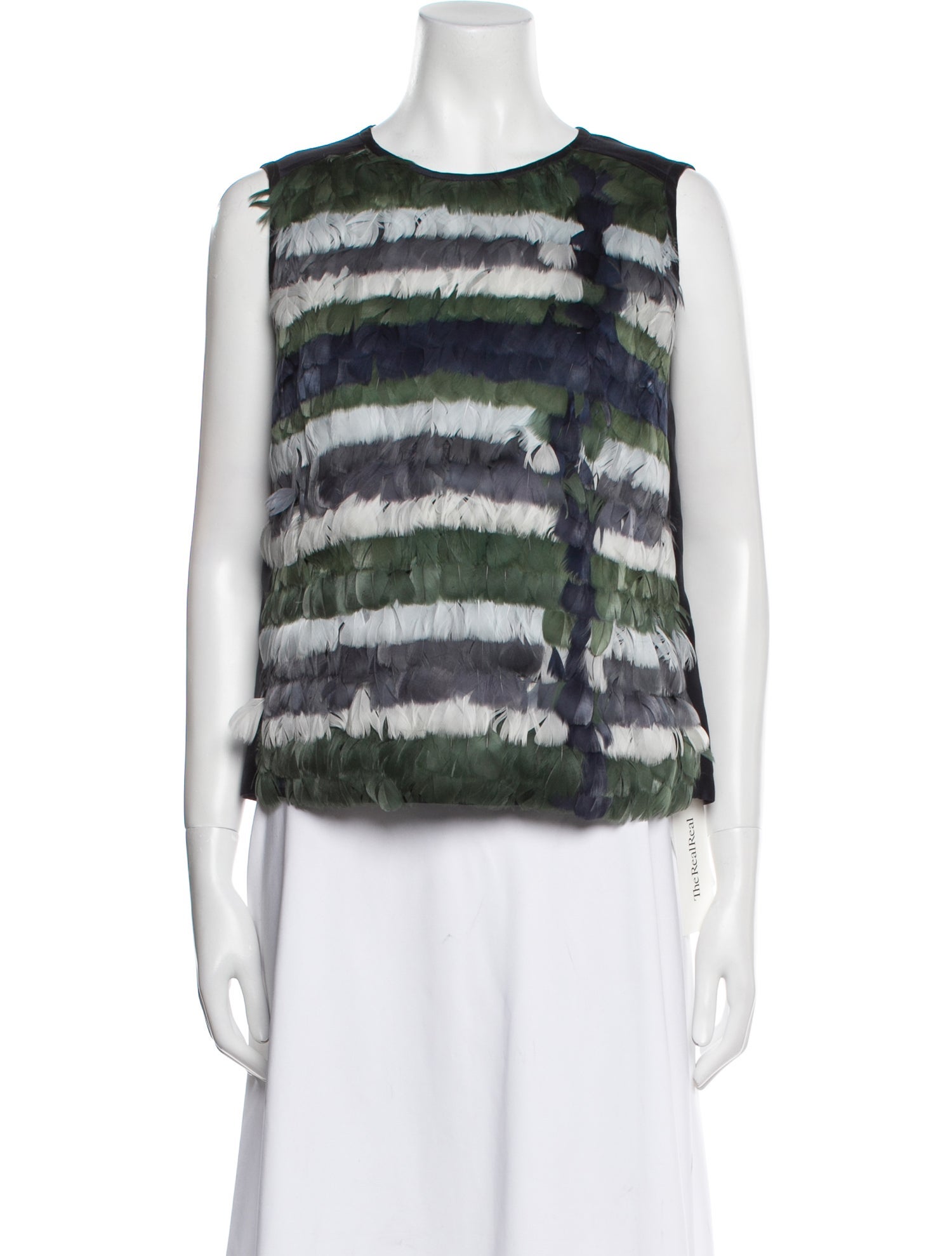 Tory Burch Silk Striped Top