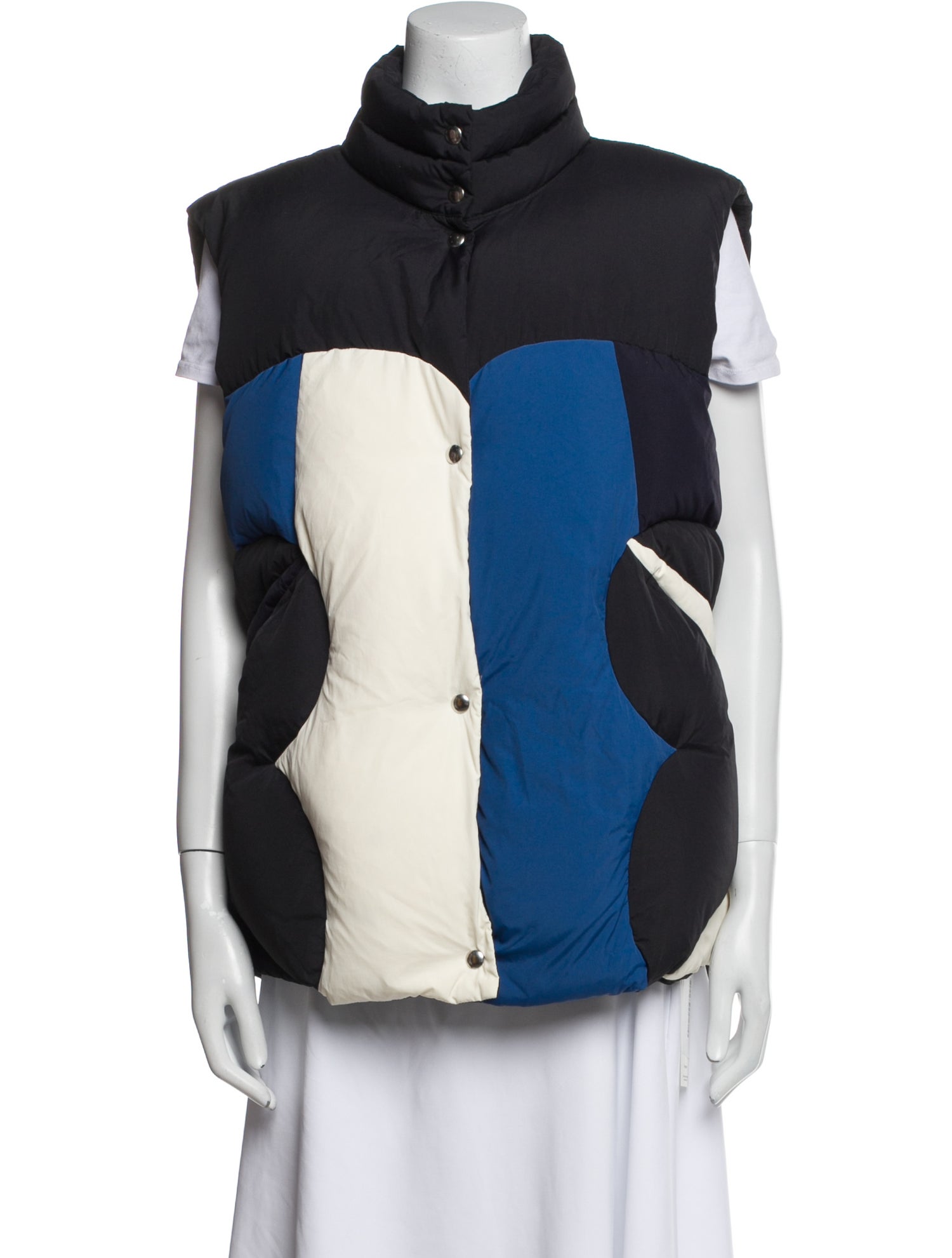 Tory Burch Colorblock Pattern Vest