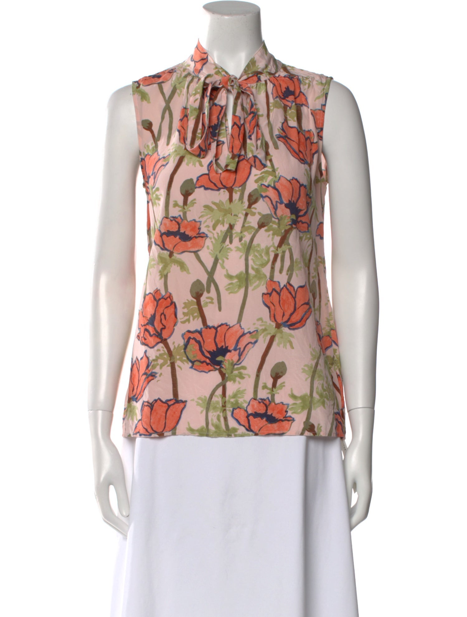 Tory Burch Silk Floral Print Blouse