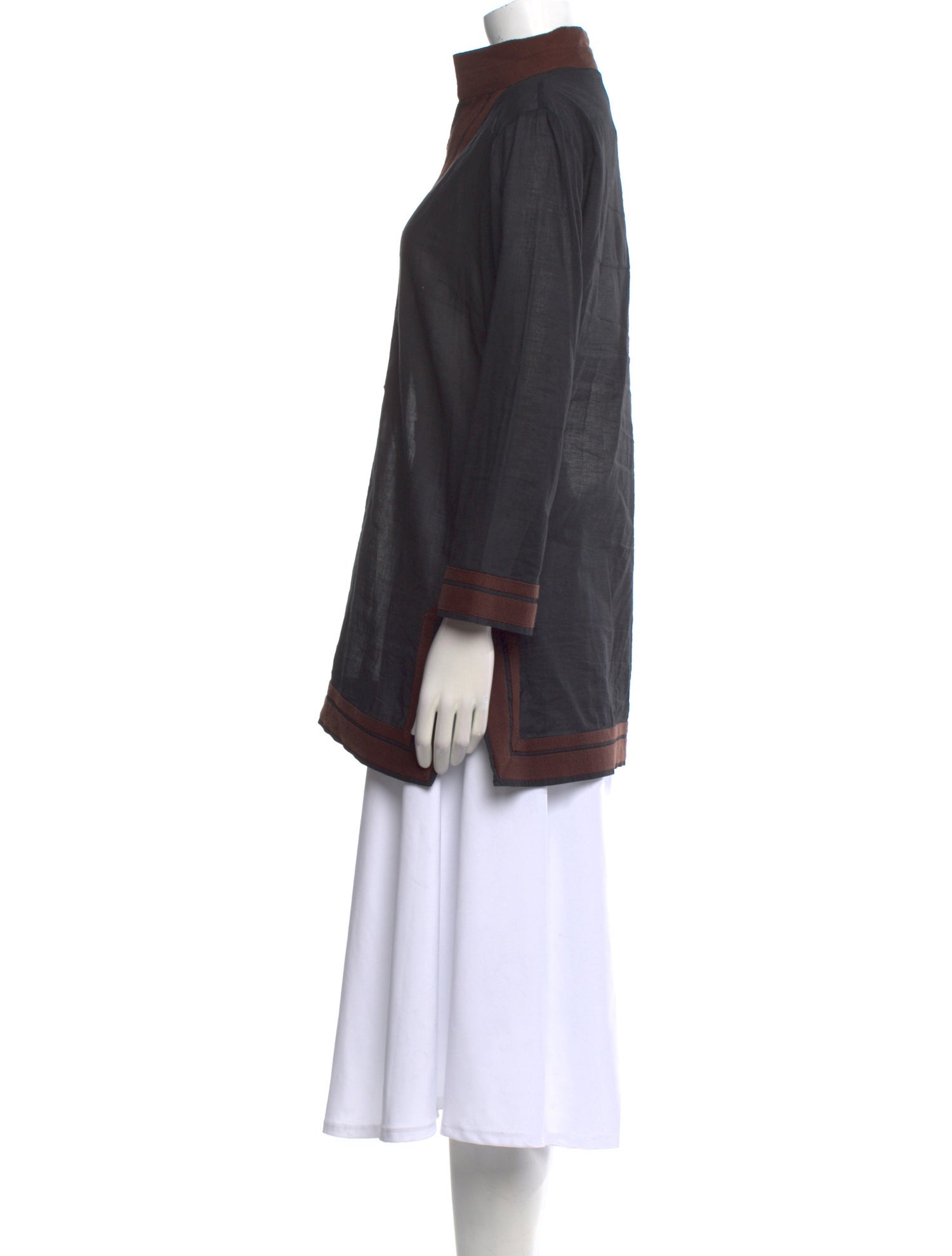 Tory Burch V-Neck Three-Quarter Sleeve Tunic