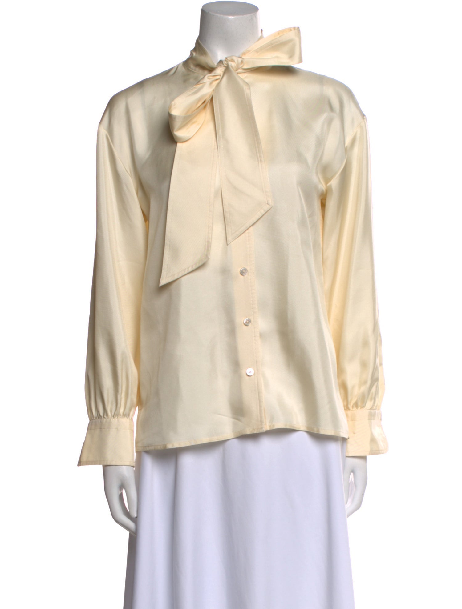 Tory Burch Mock Neck Long Sleeve Button-Up Top