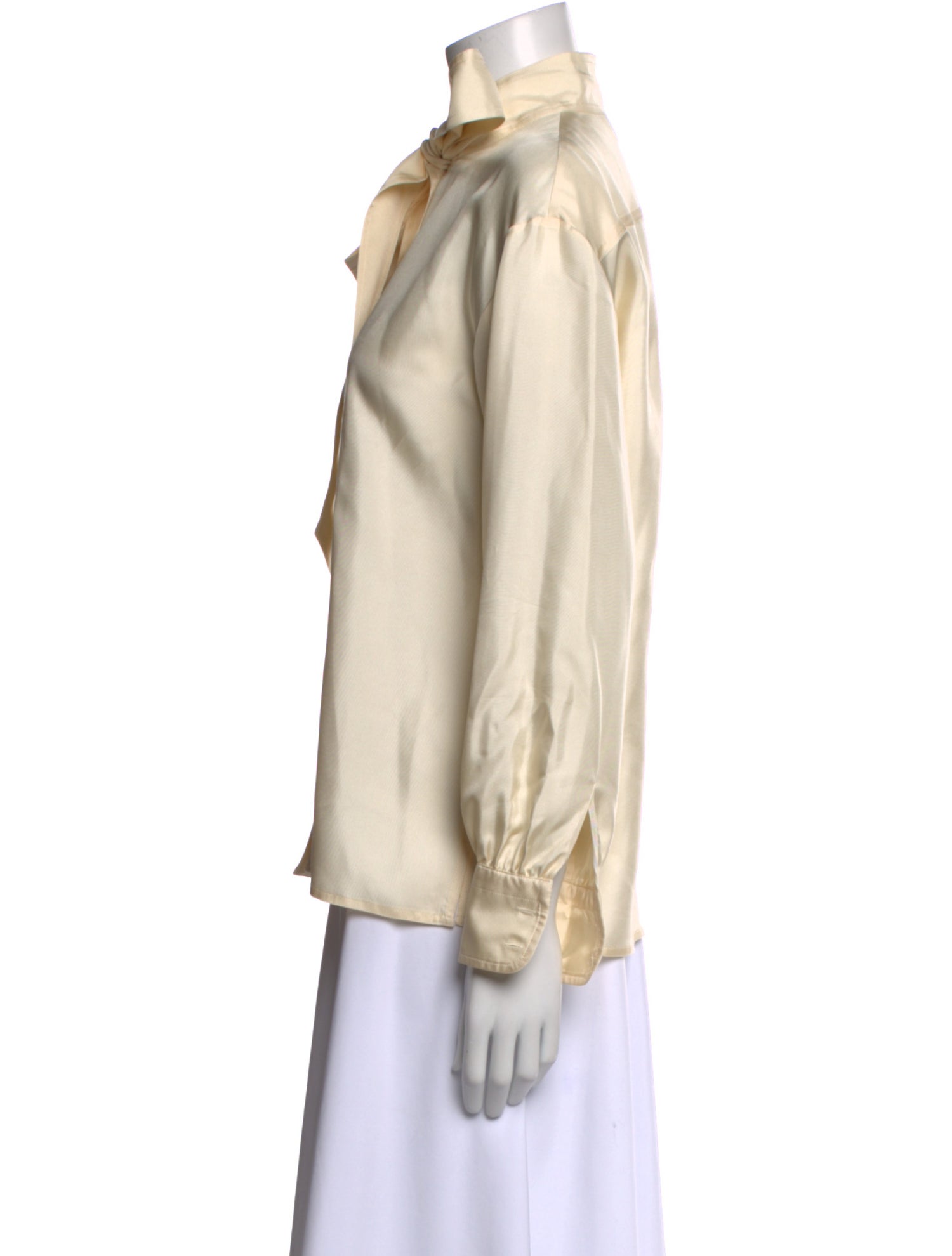 Tory Burch Mock Neck Long Sleeve Button-Up Top