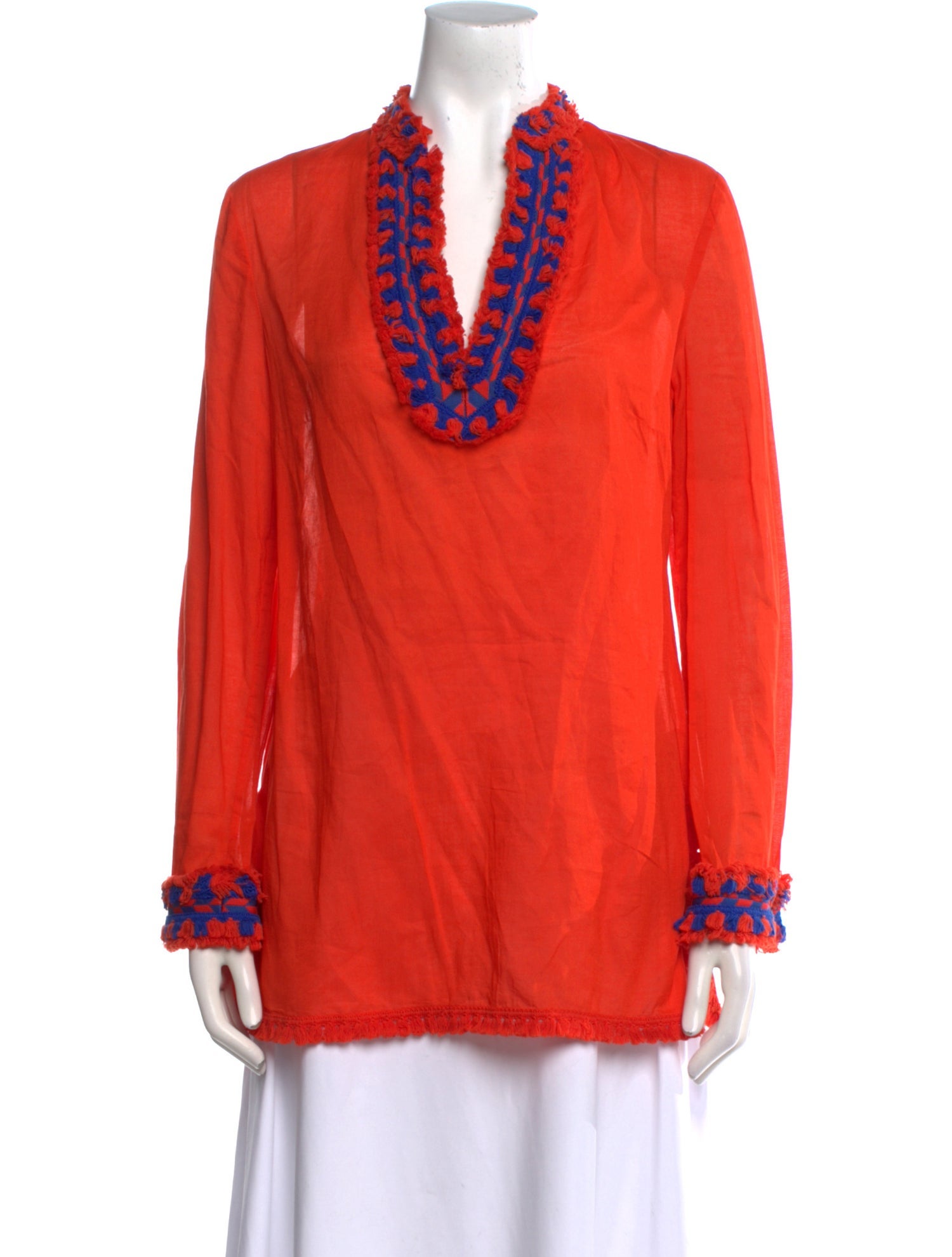 Tory Burch V-Neck Long Sleeve Tunic
