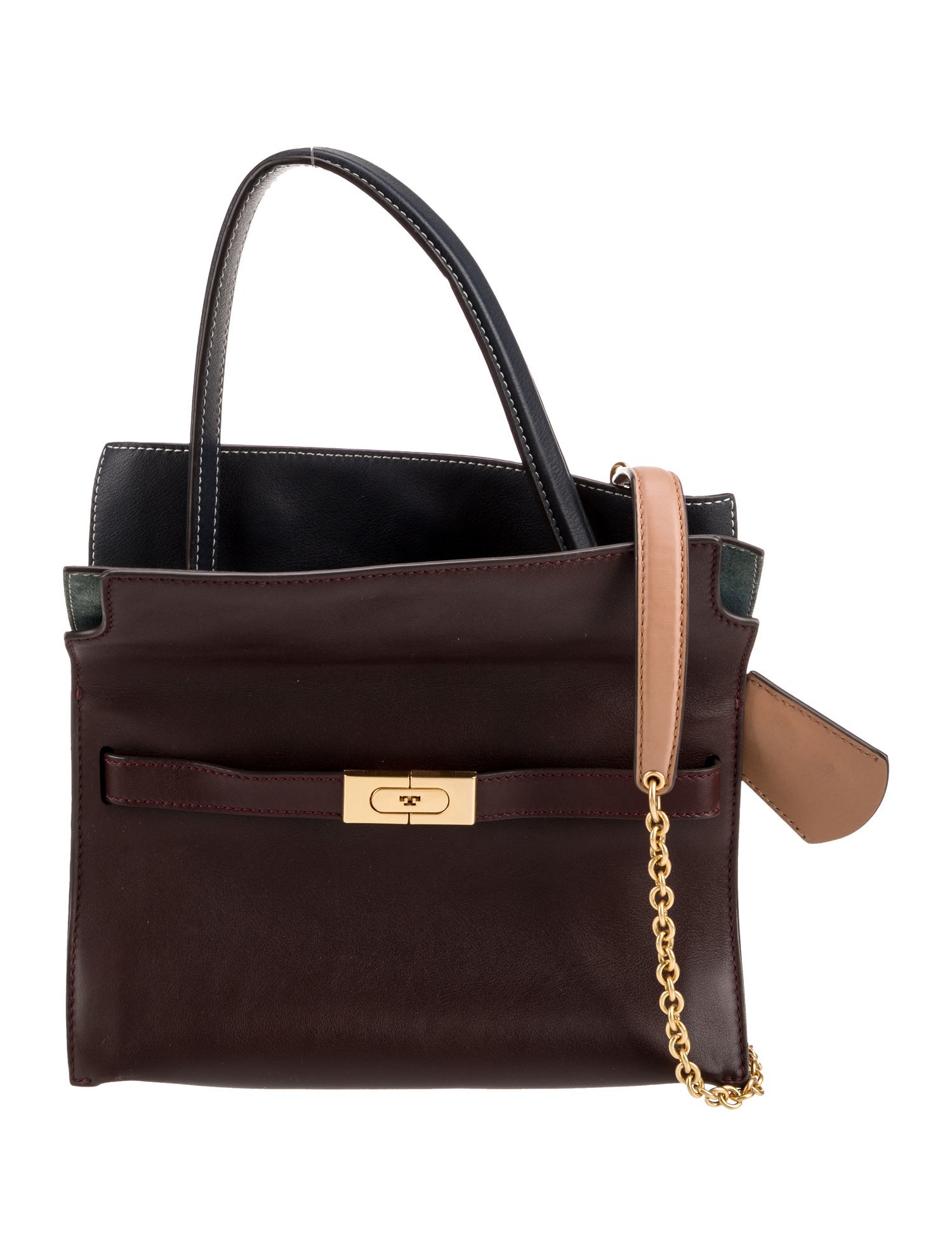 Tory Burch Leather Lee Radziwill Double Bag Petite