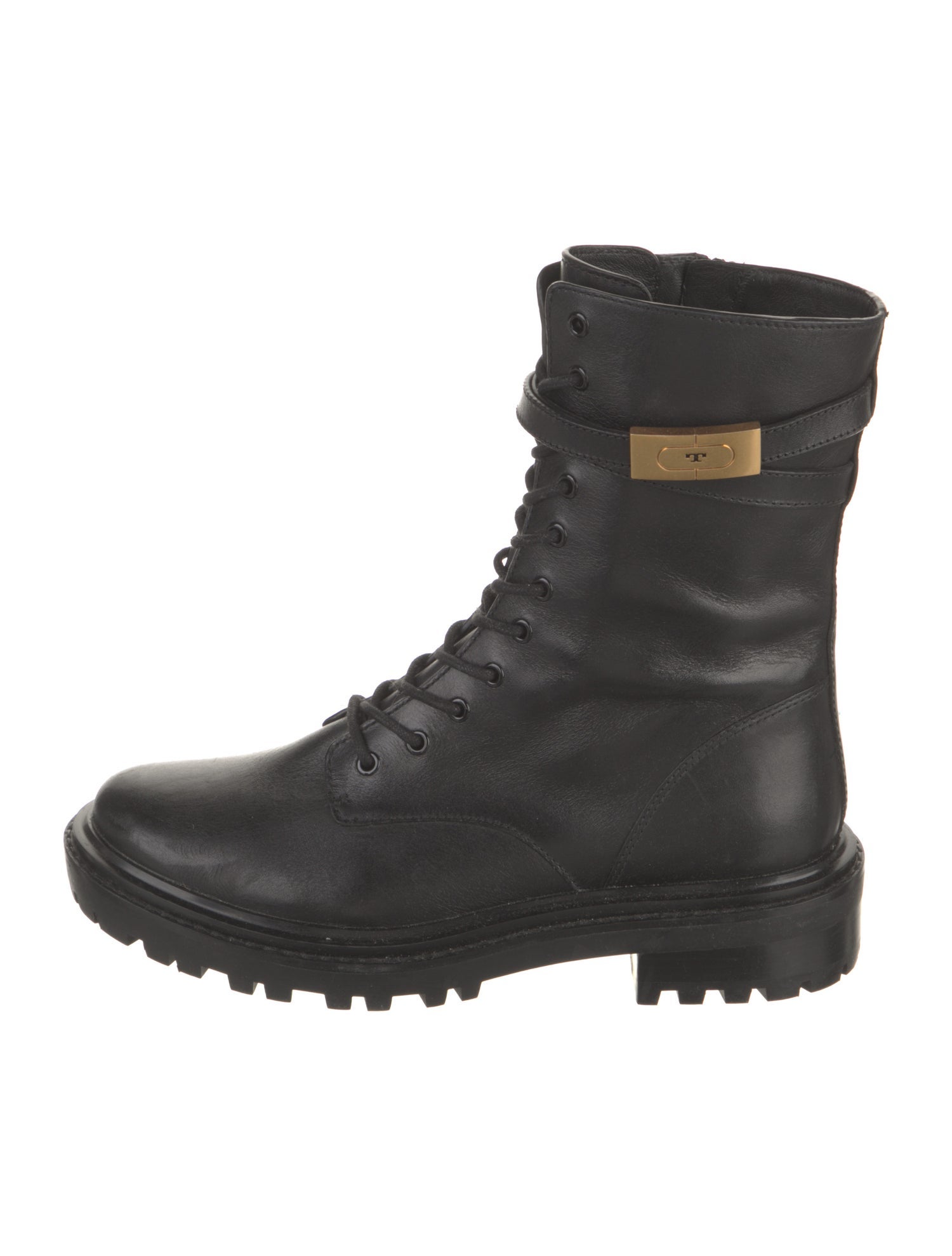 Tory Burch Leather Combat Boots