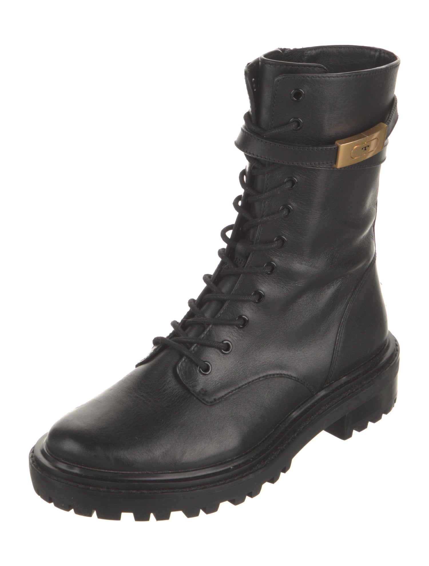 Tory Burch Leather Combat Boots