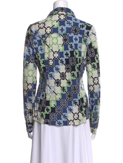 Tory Burch Silk Printed Button-Up Top