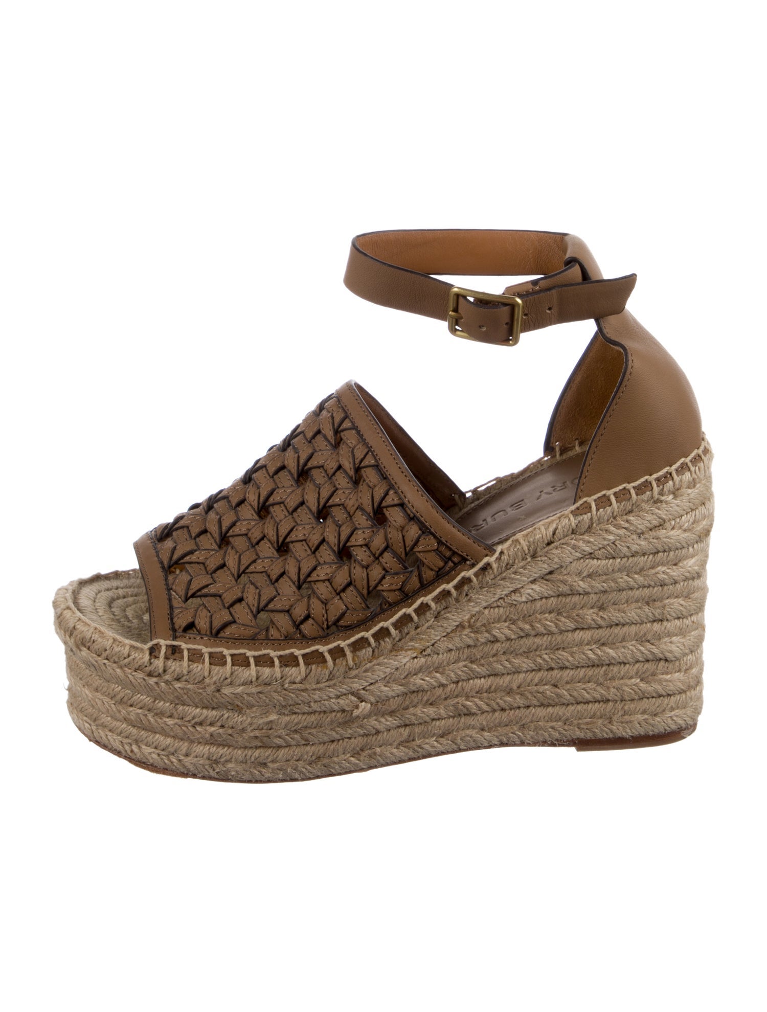 Tory Burch Leather Colorblock Pattern Espadrilles