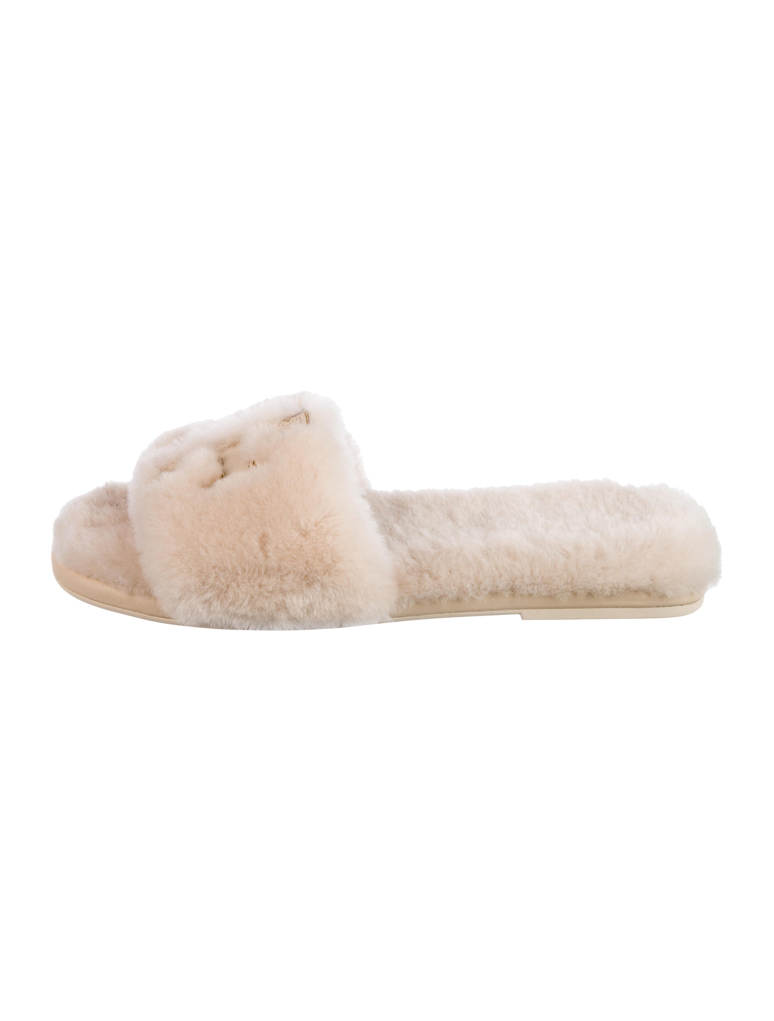 Tory Burch Shearling Slides