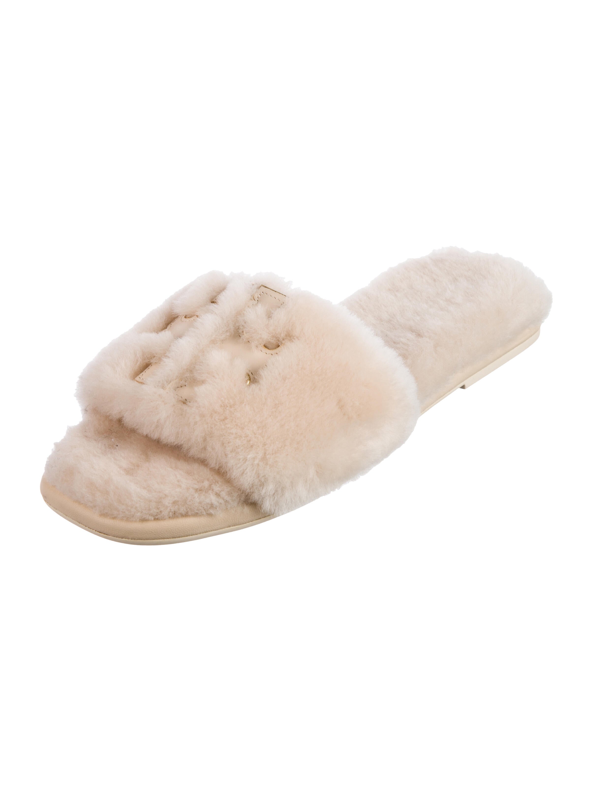 Tory Burch Shearling Slides