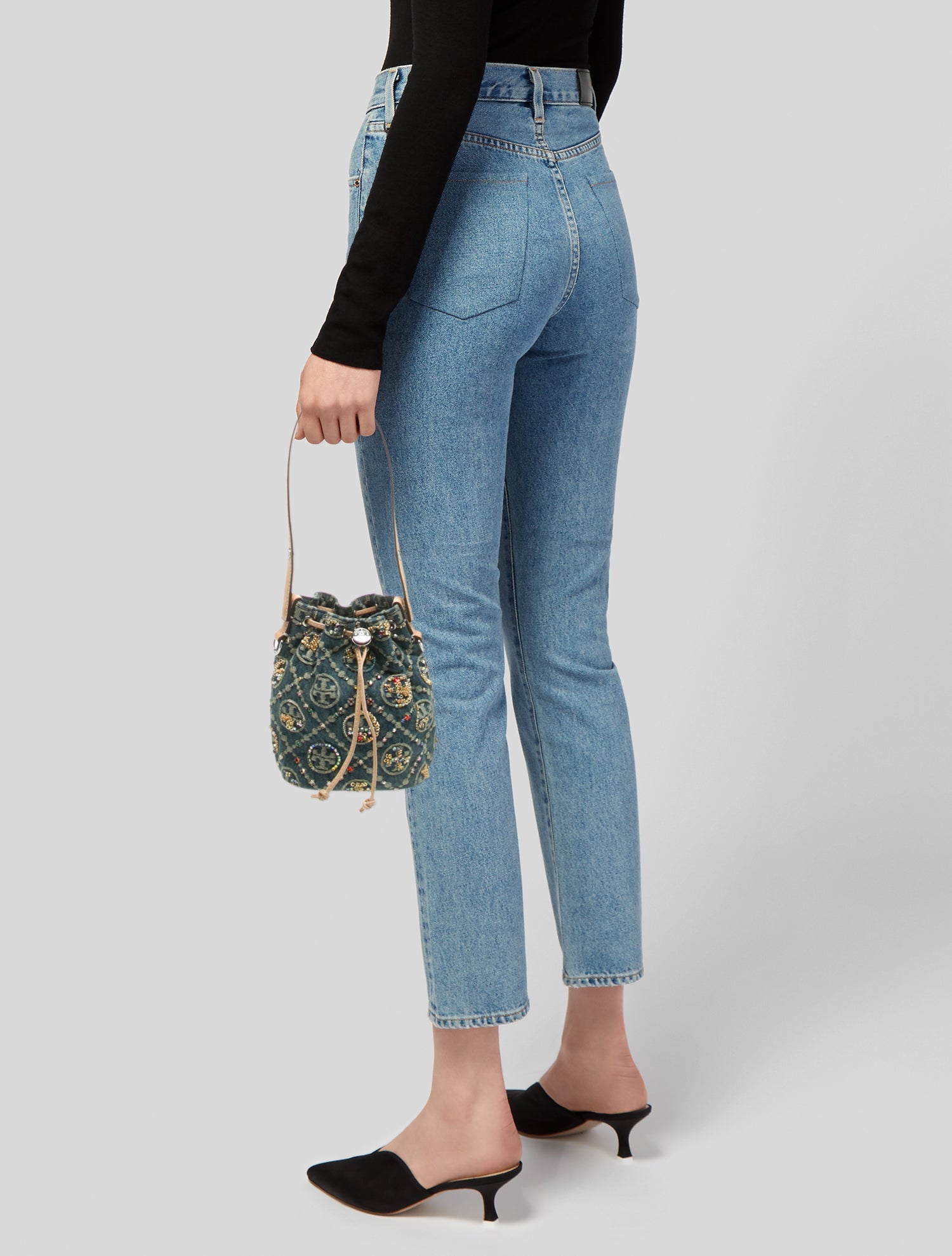Tory Burch Denim Bucket Bag