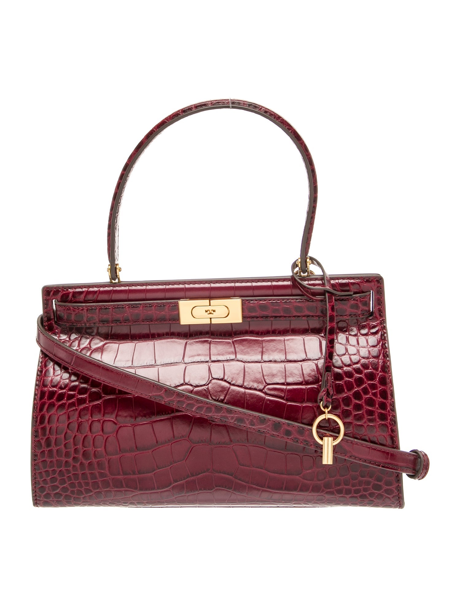 Tory Burch Embossed Leather Top Handle Bag