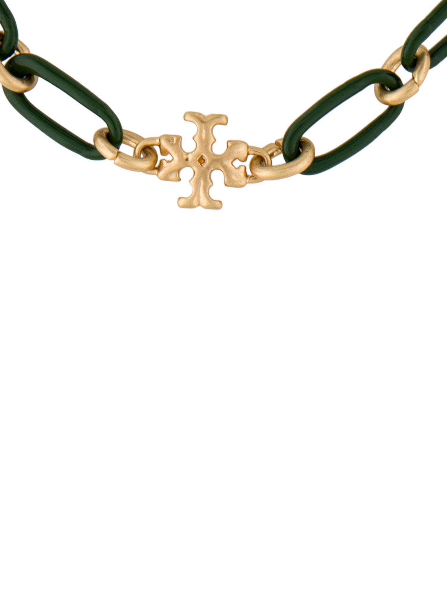 Tory Burch Enamel Roxanne Logo Collar Necklace