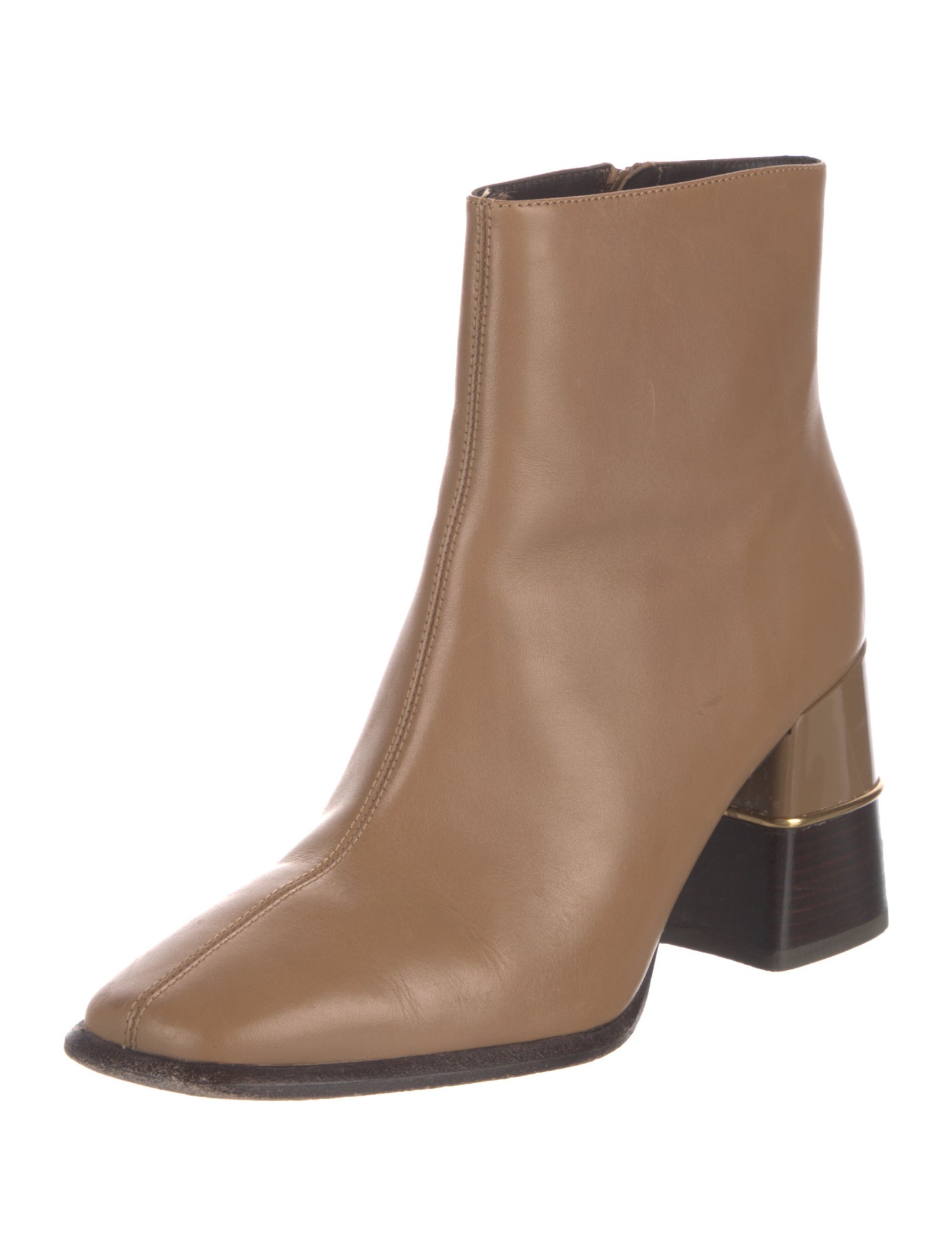 Tory Burch Leather Colorblock Pattern Boots