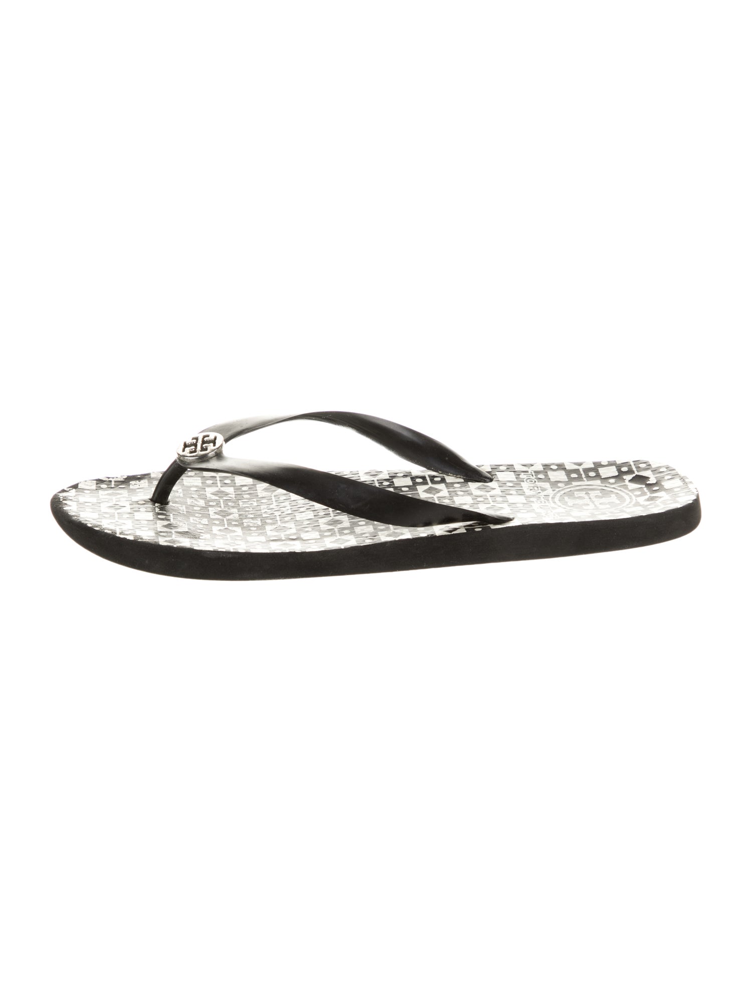 Tory Burch Rubber Animal Print Flip Flops
