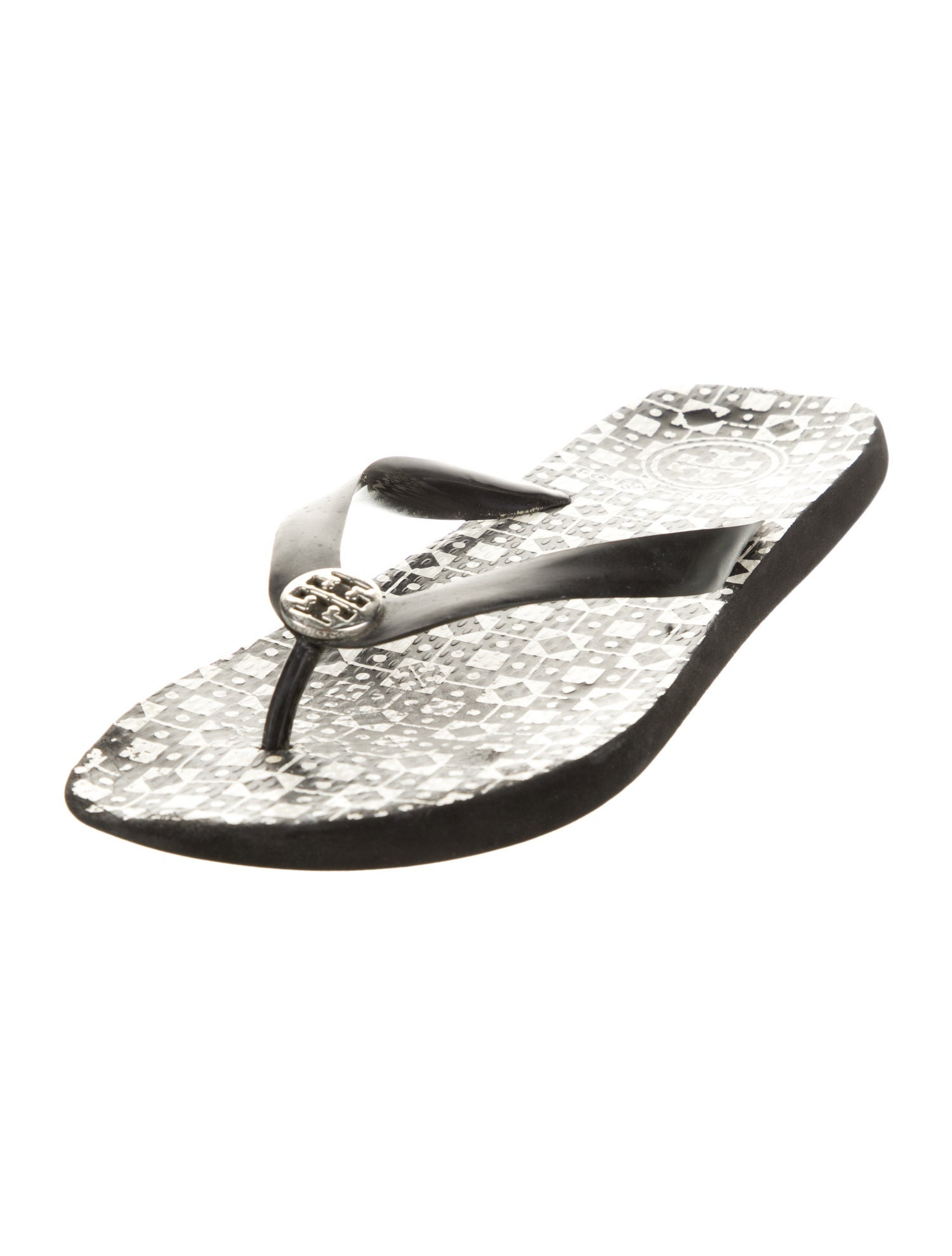 Tory Burch Rubber Animal Print Flip Flops