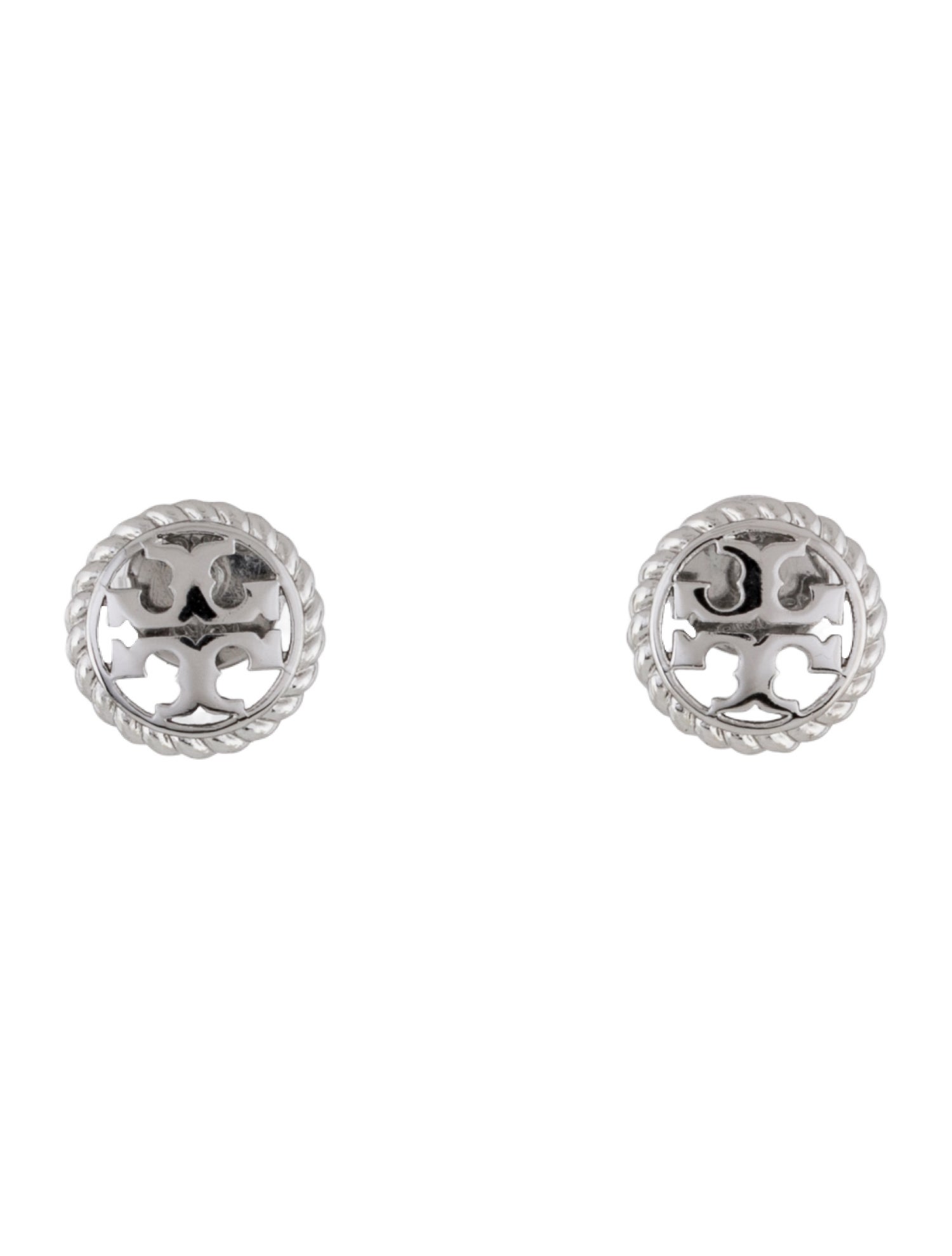 Tory Burch Rope Logo Stud Earrings
