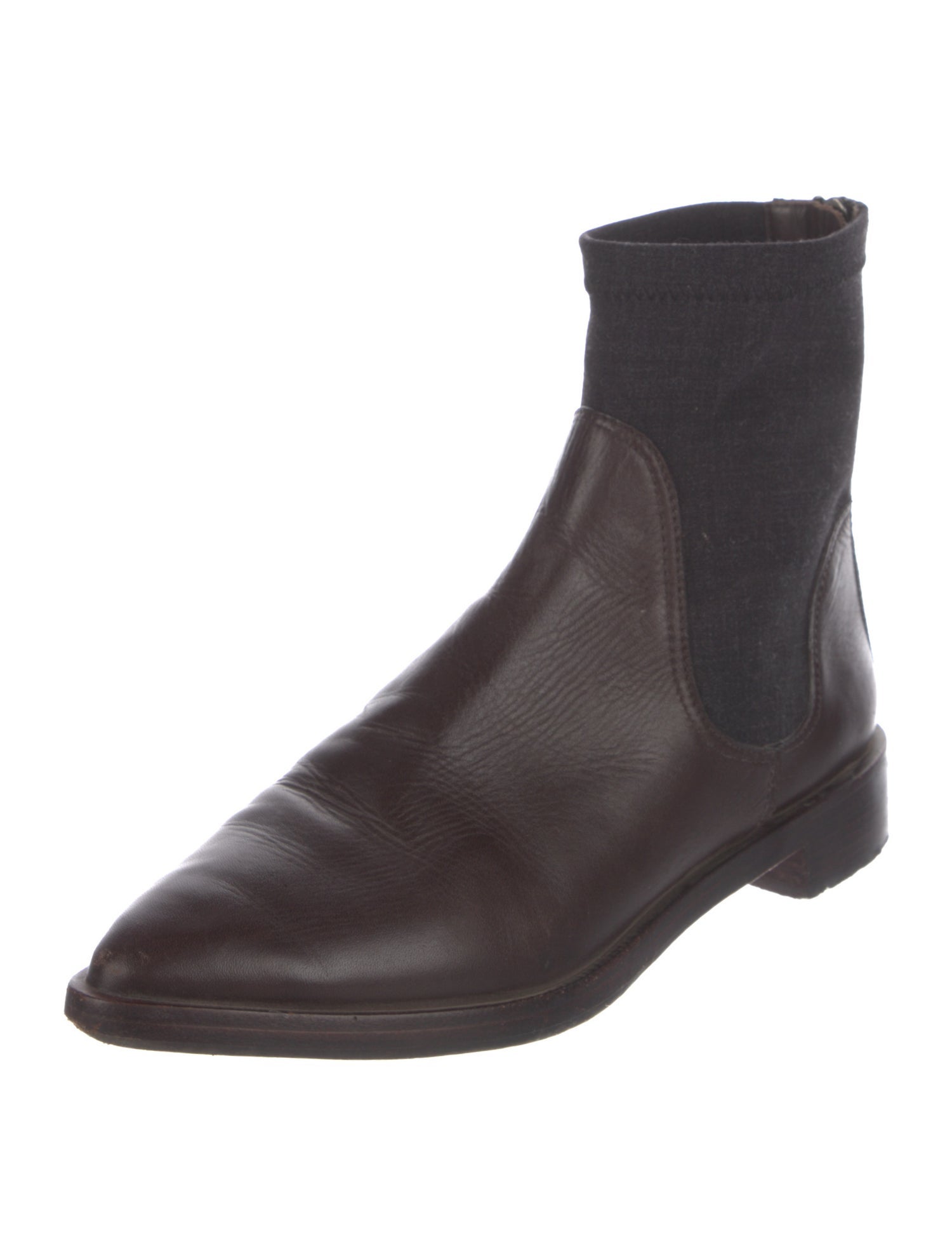 Tory Burch Leather Colorblock Pattern Chelsea Boots