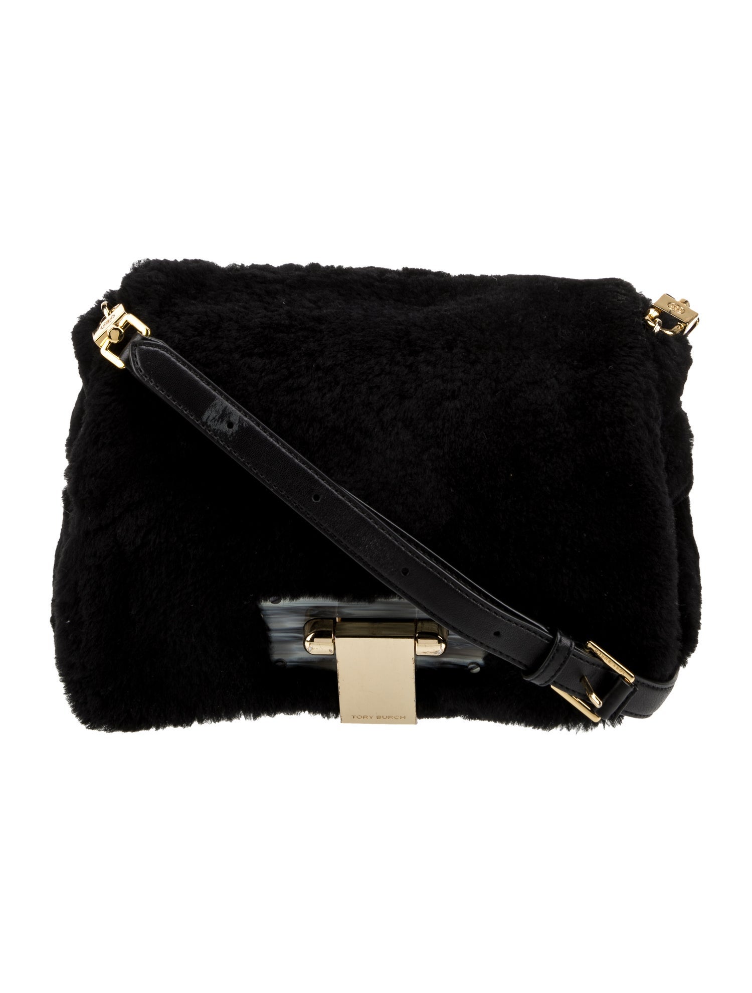 Tory Burch Shearling Shoulder Bag