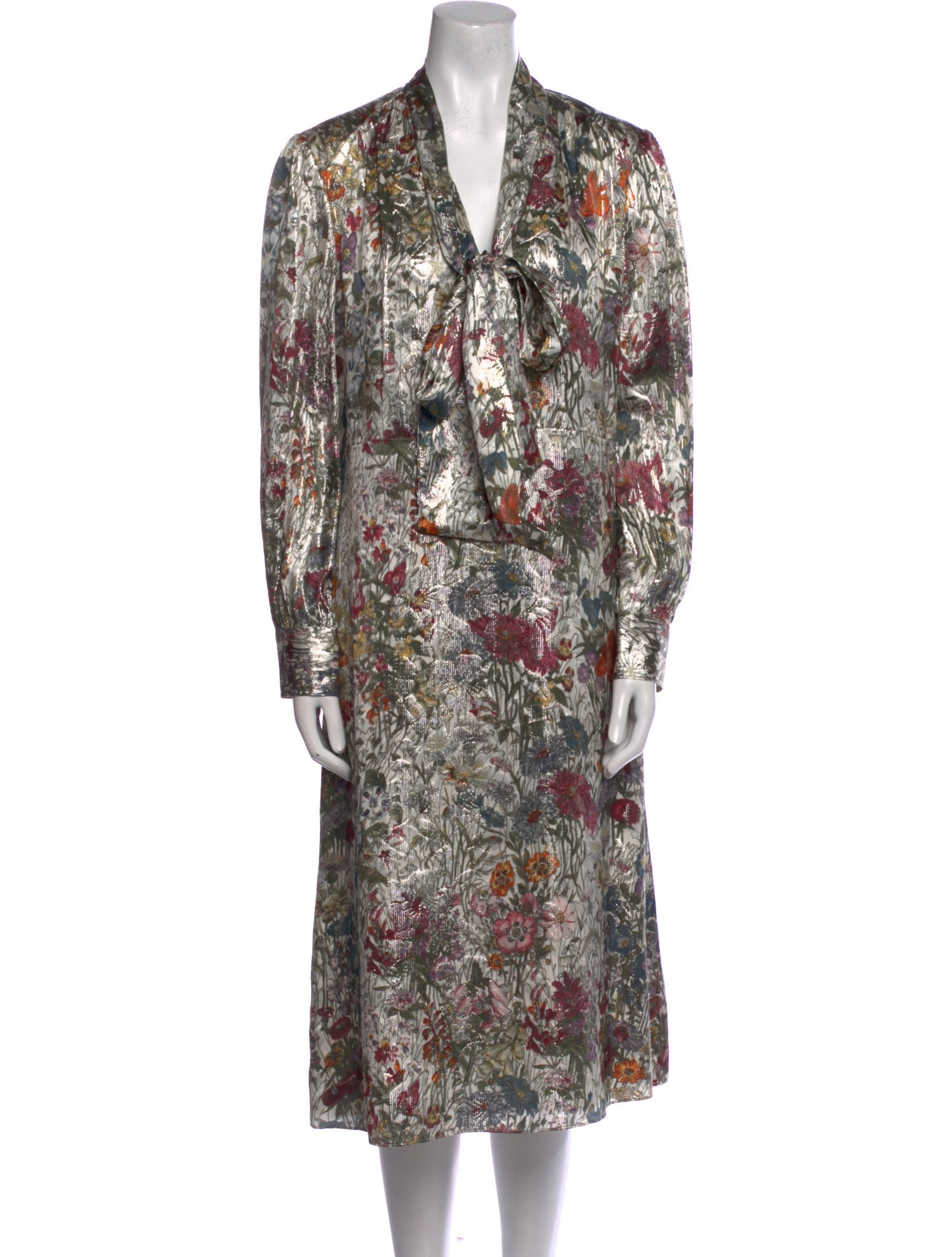 Tory Burch Floral Print Midi Length Dress