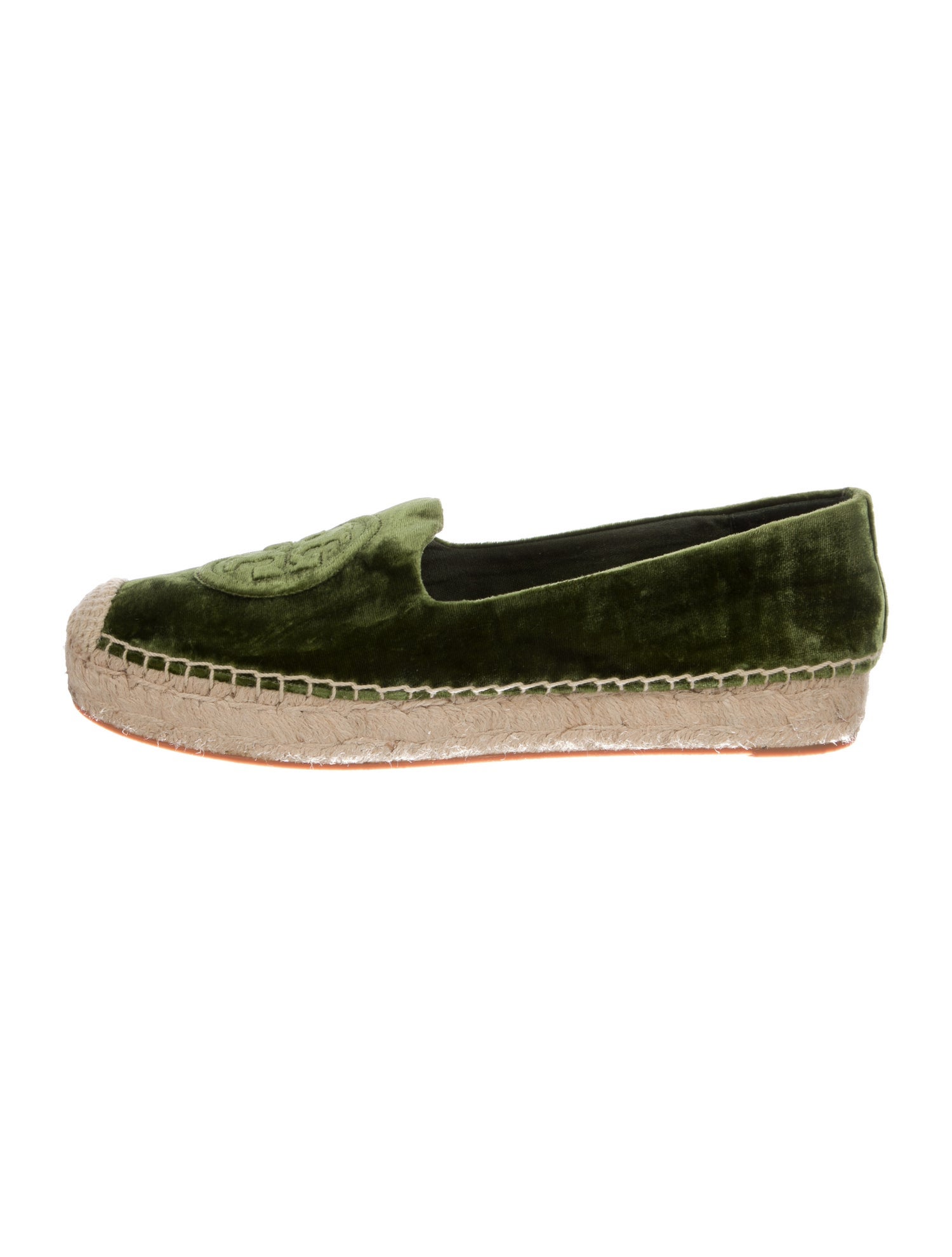 Tory Burch Velvet Whipstitch Trim Espadrilles