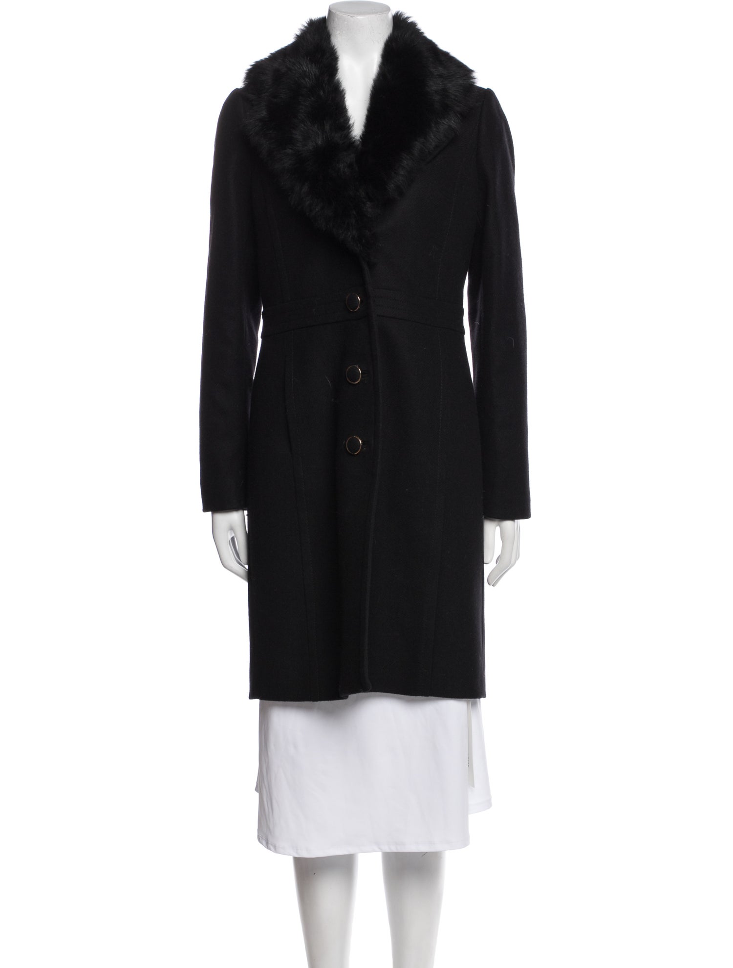 Tory Burch Wool Faux Fur Vest